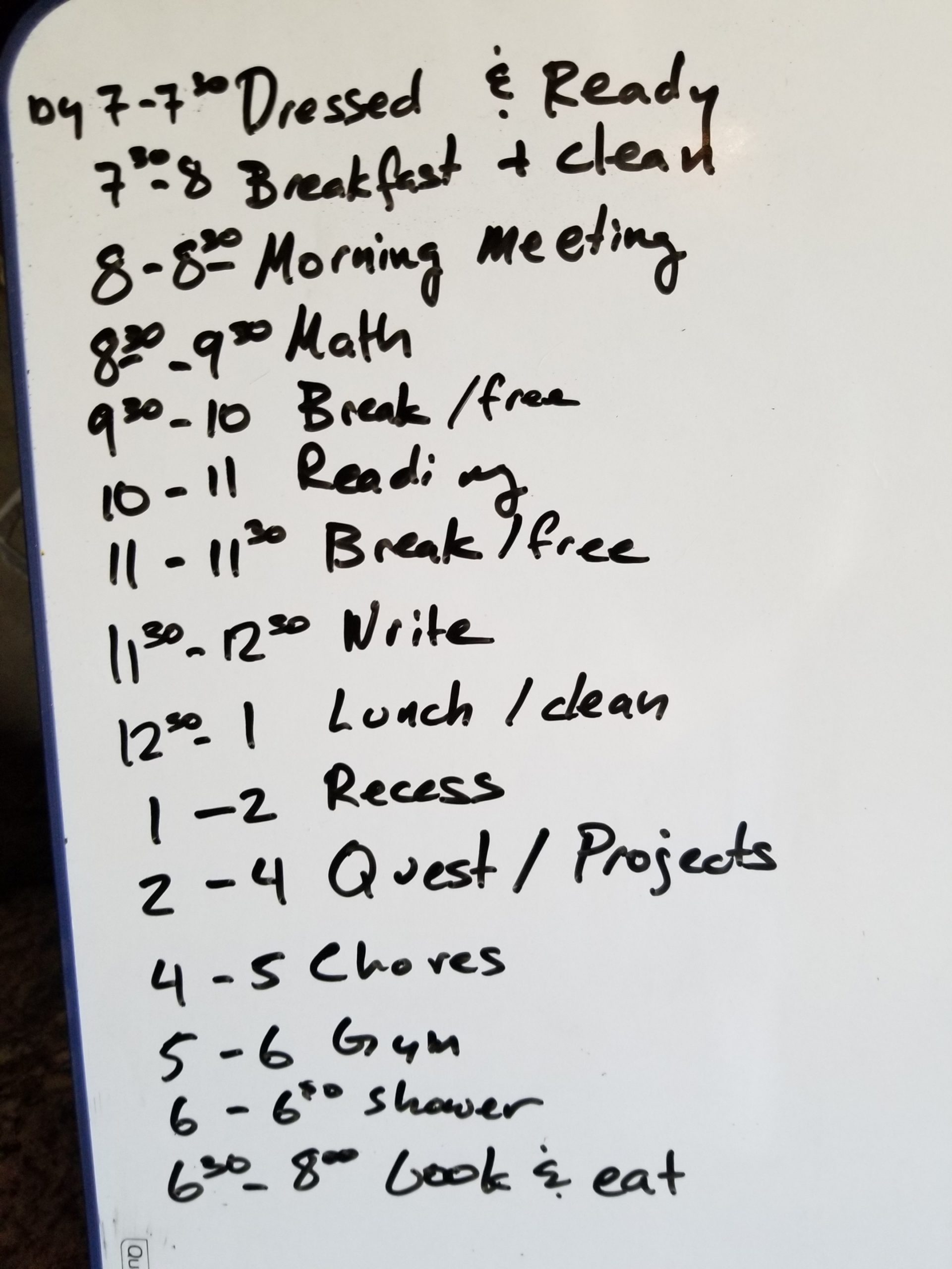 Daily Schedule